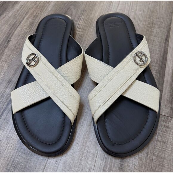 Giorgio Armani Men’s Leather Slip-On Sandals Size 8 - US (IT 7) main image 3